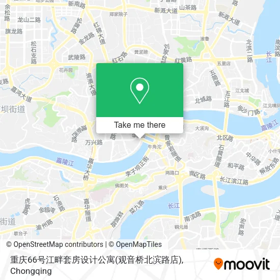 重庆66号江畔套房设计公寓(观音桥北滨路店) map