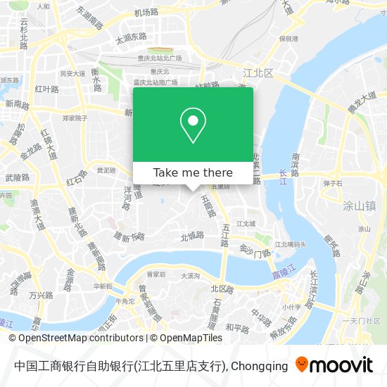 中国工商银行自助银行(江北五里店支行) map