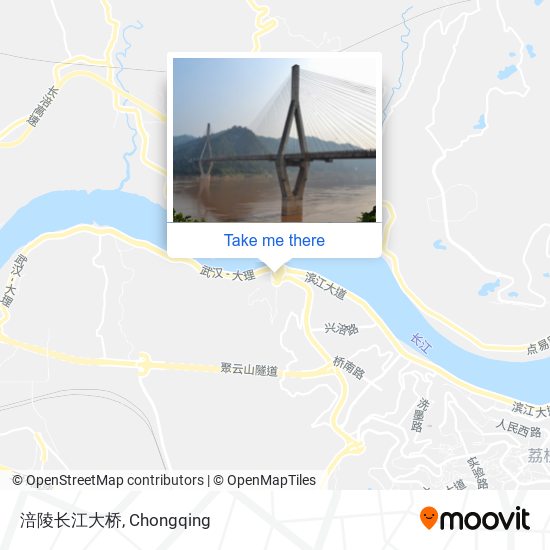 涪陵长江大桥 map