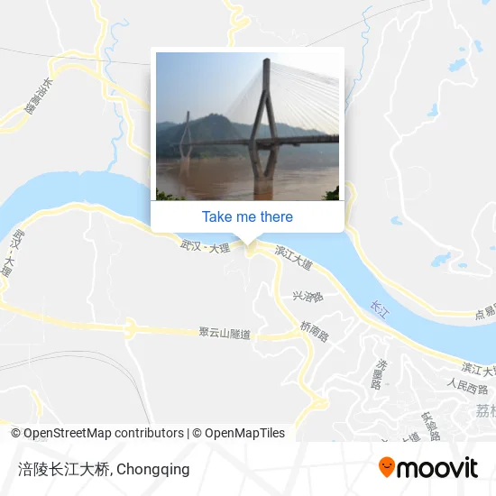 涪陵长江大桥 map