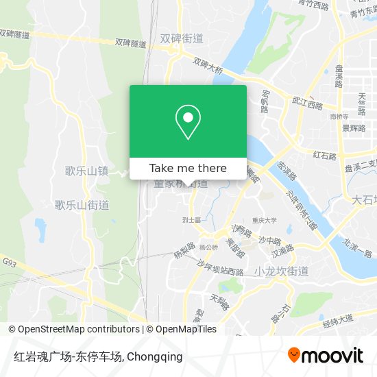 红岩魂广场-东停车场 map