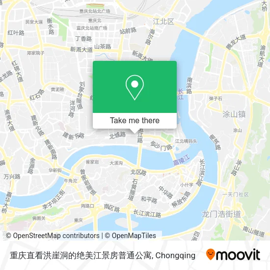 重庆直看洪崖洞的绝美江景房普通公寓 map