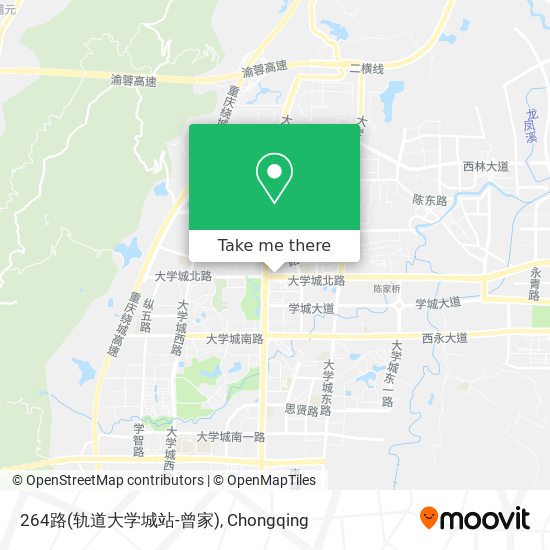 264路(轨道大学城站-曾家) map