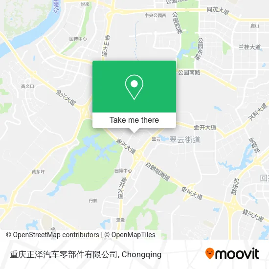 重庆正泽汽车零部件有限公司 map
