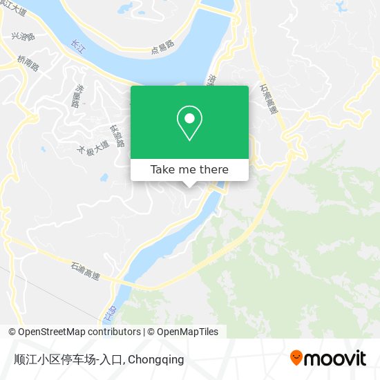 顺江小区停车场-入口 map