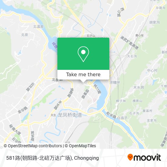 581路(朝阳路-北碚万达广场) map