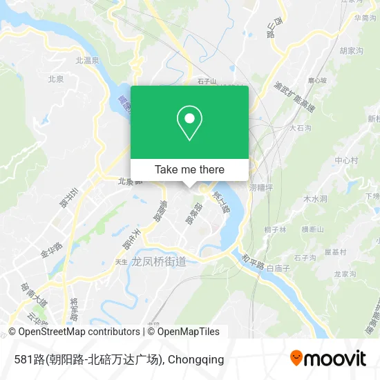 581路(朝阳路-北碚万达广场) map