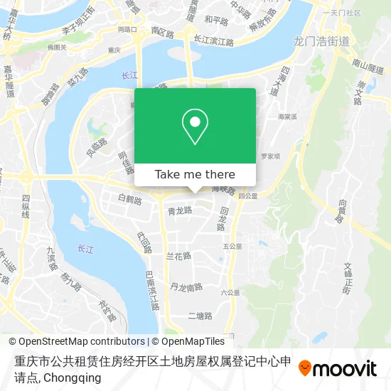 重庆市公共租赁住房经开区土地房屋权属登记中心申请点 map