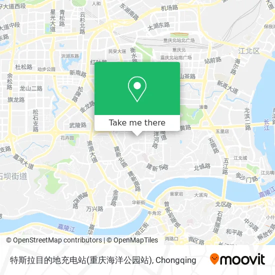 特斯拉目的地充电站(重庆海洋公园站) map