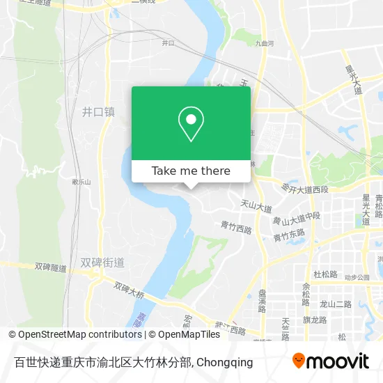 百世快递重庆市渝北区大竹林分部 map