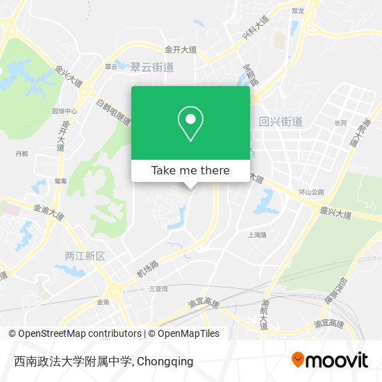 西南政法大学附属中学 map