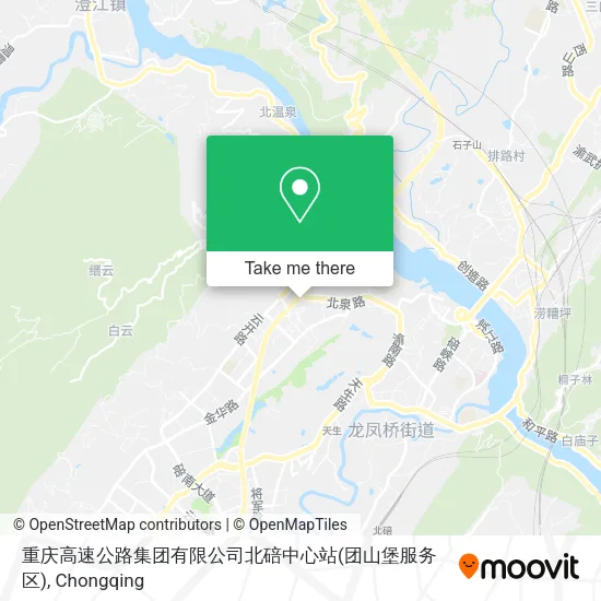 重庆高速公路集团有限公司北碚中心站(团山堡服务区) map