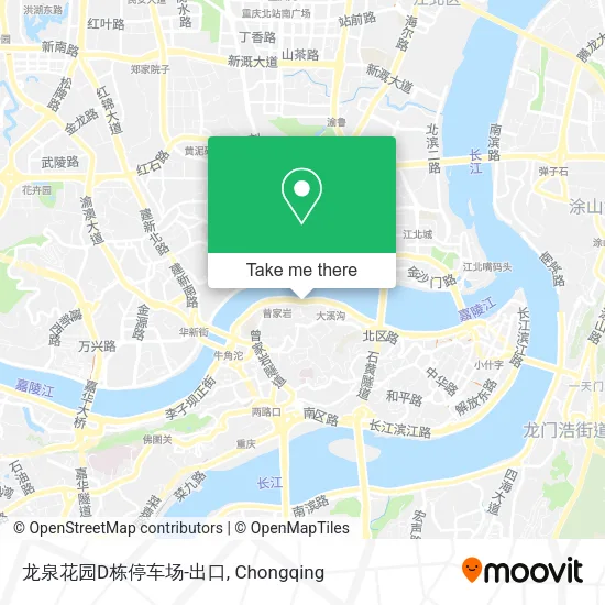 龙泉花园D栋停车场-出口 map