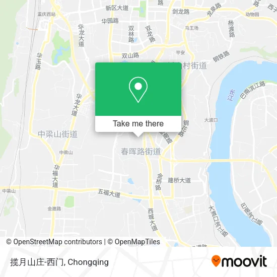 揽月山庄-西门 map