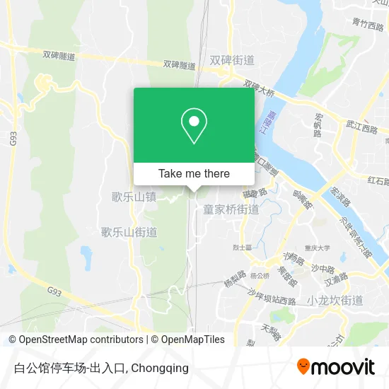 白公馆停车场-出入口 map