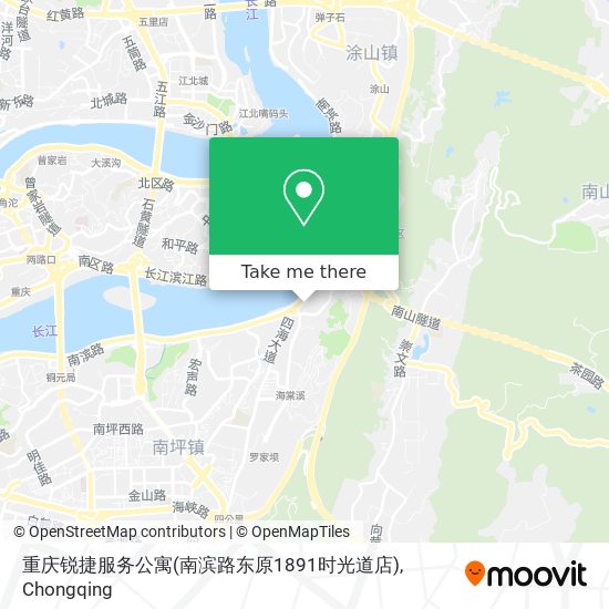 重庆锐捷服务公寓(南滨路东原1891时光道店) map