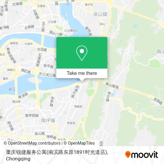 重庆锐捷服务公寓(南滨路东原1891时光道店) map