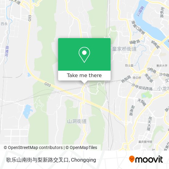 歌乐山南街与梨新路交叉口 map