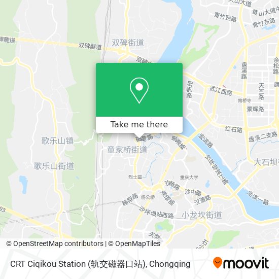 CRT Ciqikou Station (轨交磁器口站) map