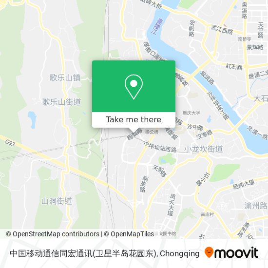 中国移动通信同宏通讯(卫星半岛花园东) map