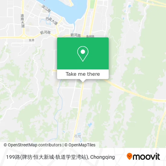 199路(牌坊·恒大新城-轨道学堂湾站) map