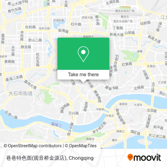 巷巷特色面(观音桥金源店) map
