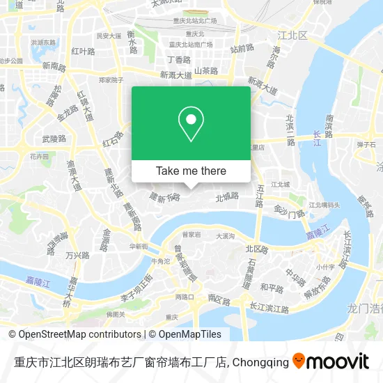 重庆市江北区朗瑞布艺厂窗帘墙布工厂店 map