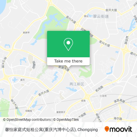 馨怡家庭式短租公寓(重庆汽博中心店) map