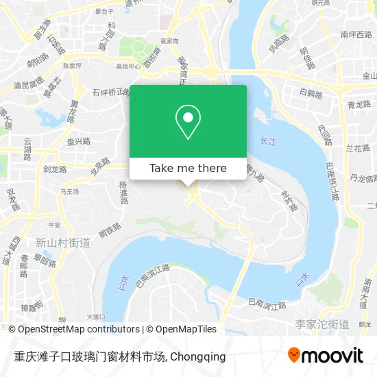 重庆滩子口玻璃门窗材料市场 map