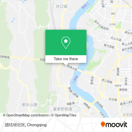 团结坝社区 map