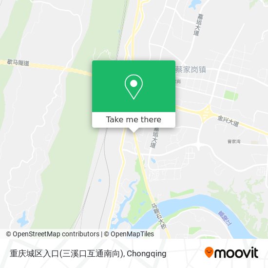 重庆城区入口(三溪口互通南向) map