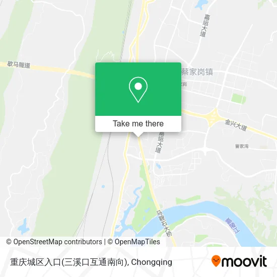 重庆城区入口(三溪口互通南向) map