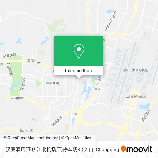 汉庭酒店(重庆江北机场店)停车场-出入口 map