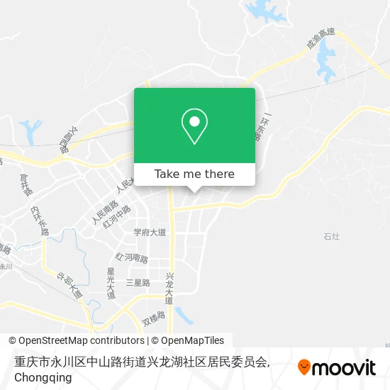 重庆市永川区中山路街道兴龙湖社区居民委员会 map
