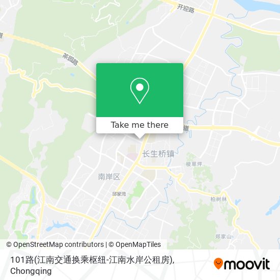 101路(江南交通换乘枢纽-江南水岸公租房) map