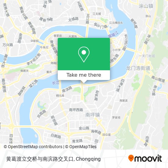 黄葛渡立交桥与南滨路交叉口 map