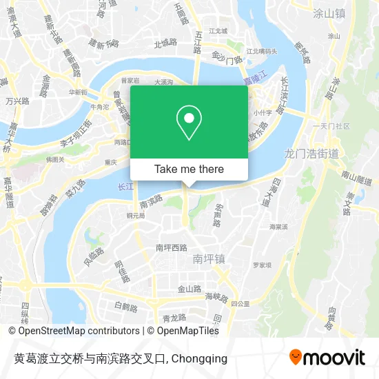 黄葛渡立交桥与南滨路交叉口 map