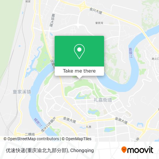 优速快递(重庆渝北九部分部) map