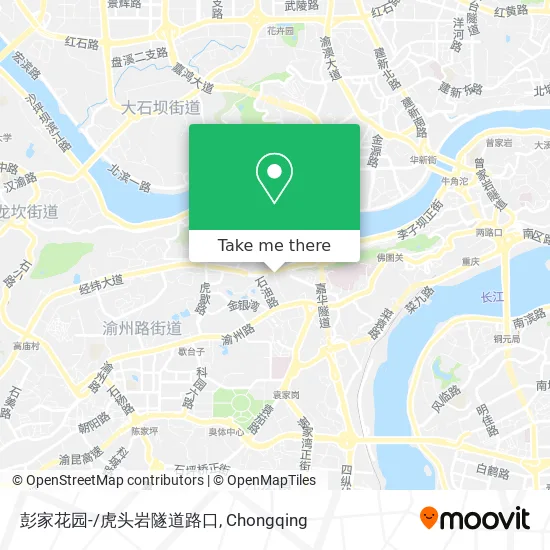 彭家花园-/虎头岩隧道路口 map