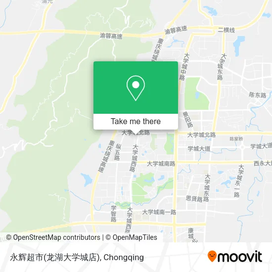 永辉超市(龙湖大学城店) map