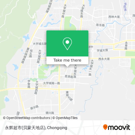 永辉超市(贝蒙天地店) map