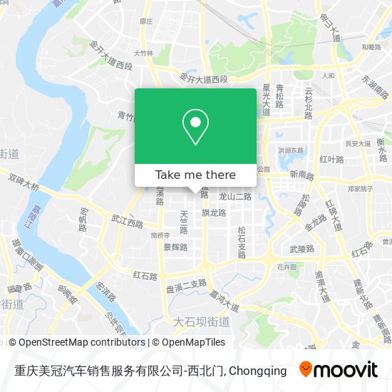 重庆美冠汽车销售服务有限公司-西北门 map