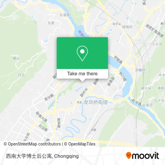 西南大学博士后公寓 map