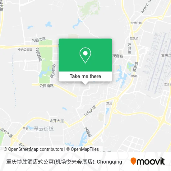 重庆博胜酒店式公寓(机场悦来会展店) map