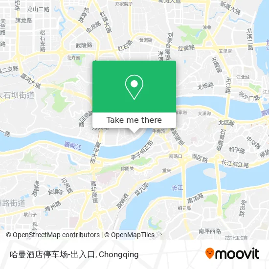 哈曼酒店停车场-出入口 map