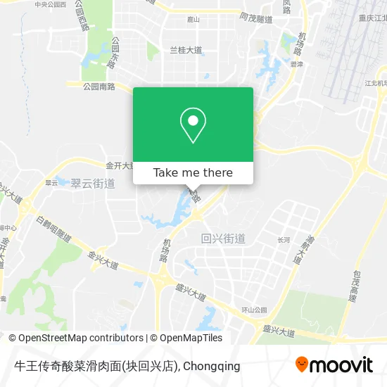 牛王传奇酸菜滑肉面(块回兴店) map