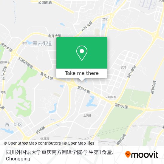 四川外国语大学重庆南方翻译学院-学生第1食堂 map