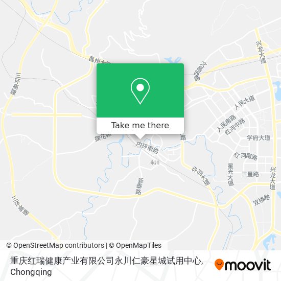 重庆红瑞健康产业有限公司永川仁豪星城试用中心 map