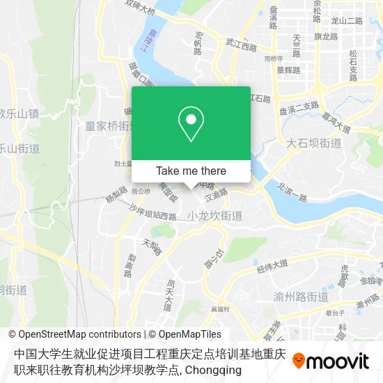 中国大学生就业促进项目工程重庆定点培训基地重庆职来职往教育机构沙坪坝教学点 map