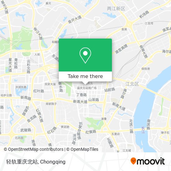 轻轨重庆北站 map